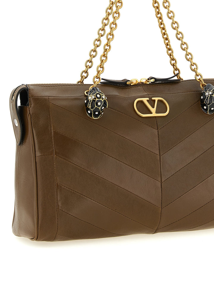 Women’s Valentino Garavani Brown Lamb Leather Shoulder Bag