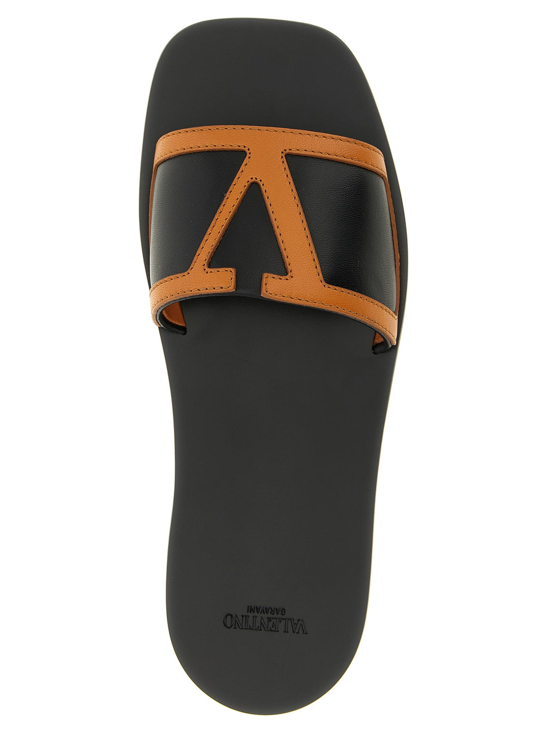 Women’s Valentino Garavani Brown Lamb Leather Slides
