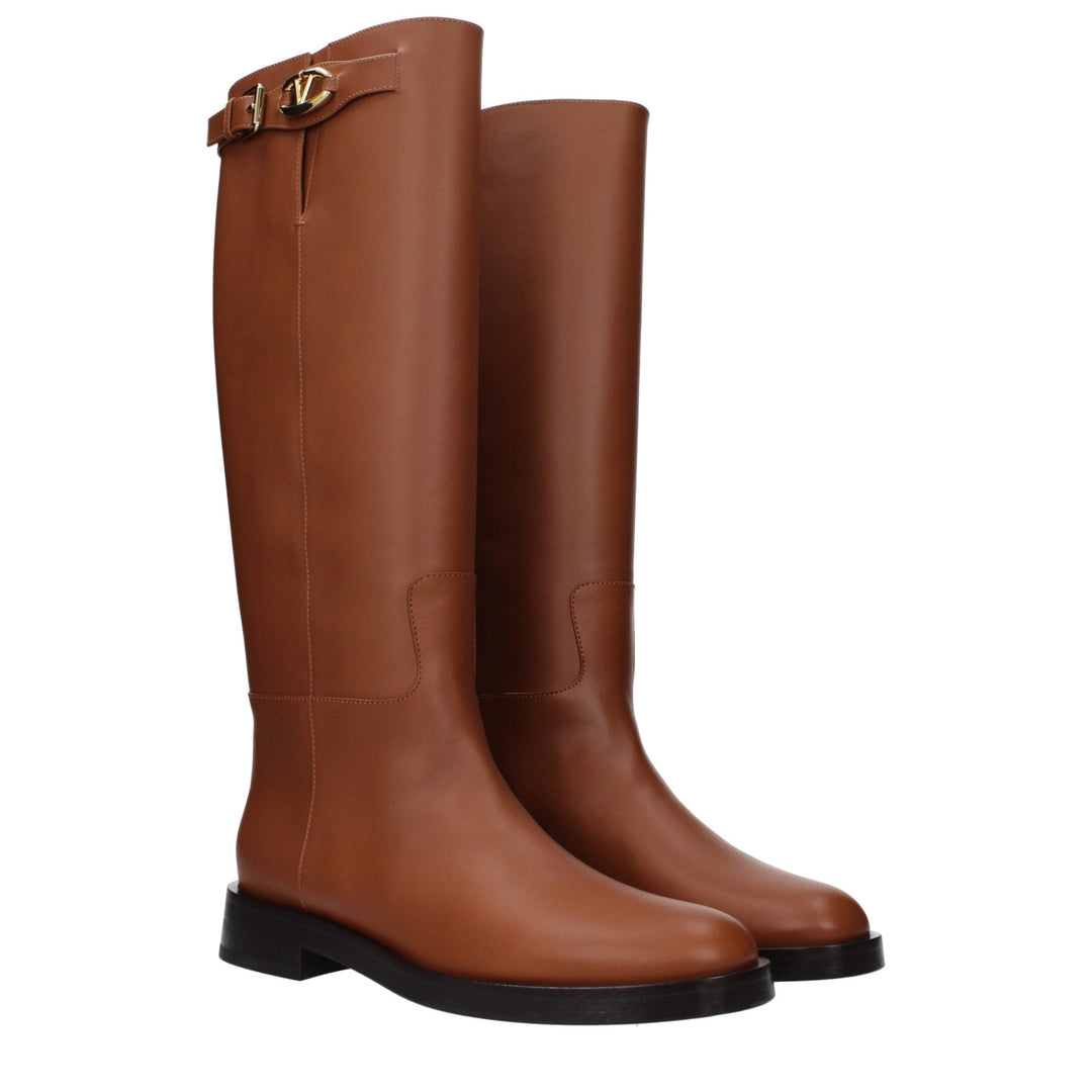 Women’s Valentino Garavani Brown Leather Boots