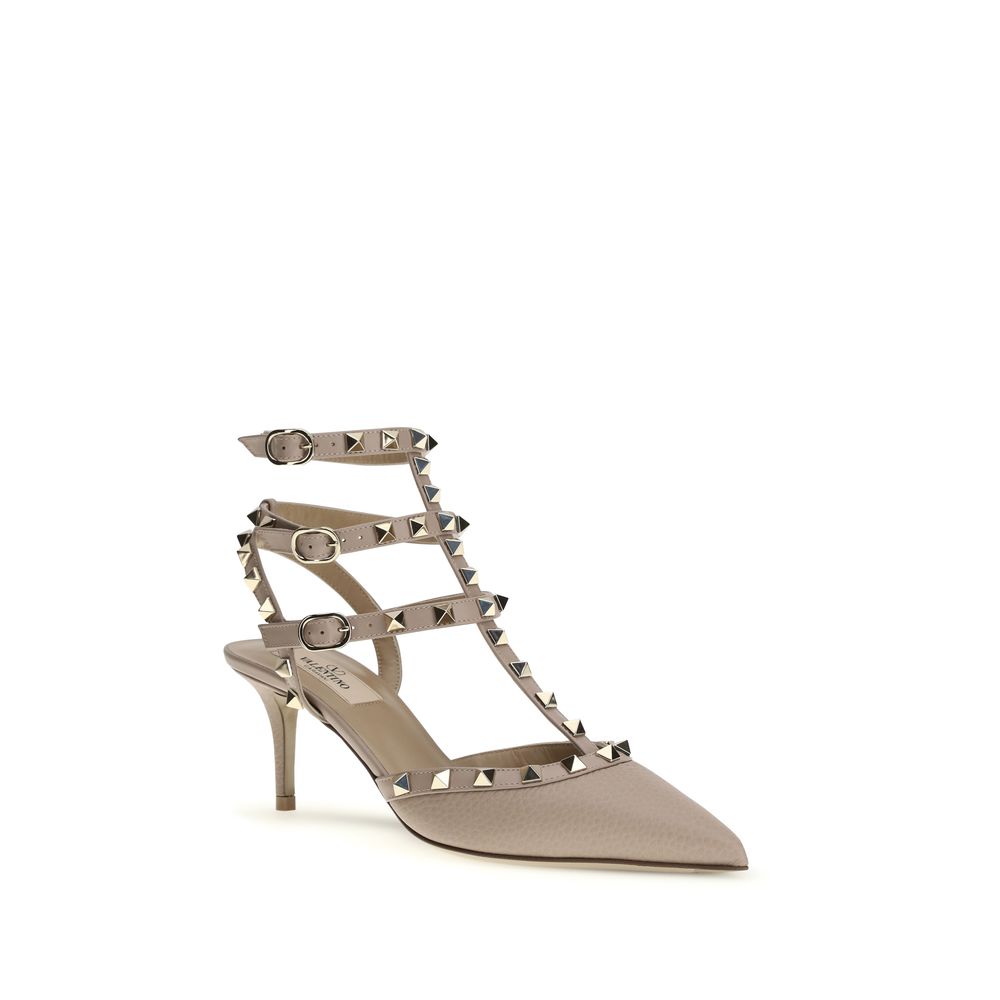 Women’s Valentino Garavani Gray Calf Leather Bos Taurus Pumps