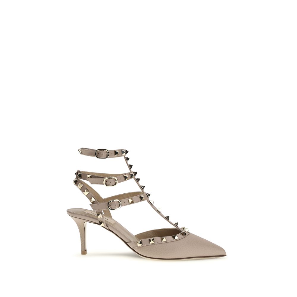 Women’s Valentino Garavani Gray Calf Leather Bos Taurus Pumps