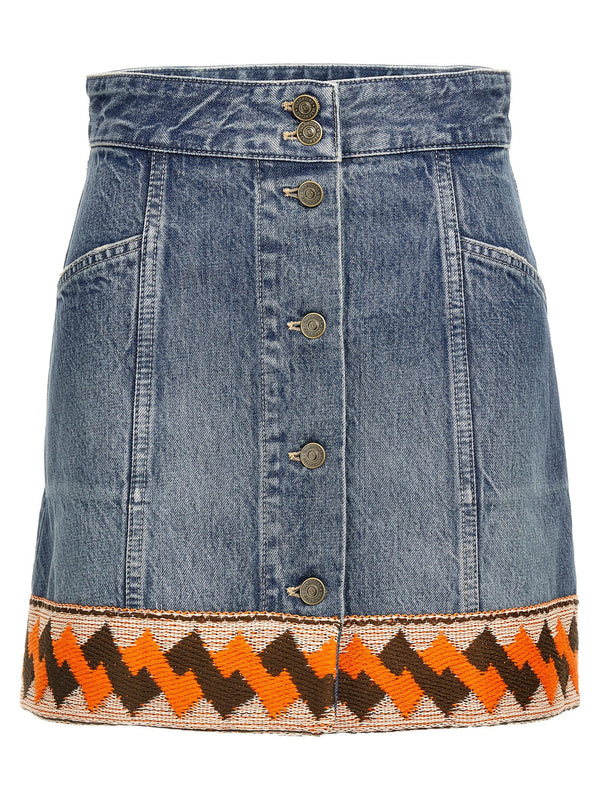Women’s Valentino Garavani Multicolor Cotton Long Skirt