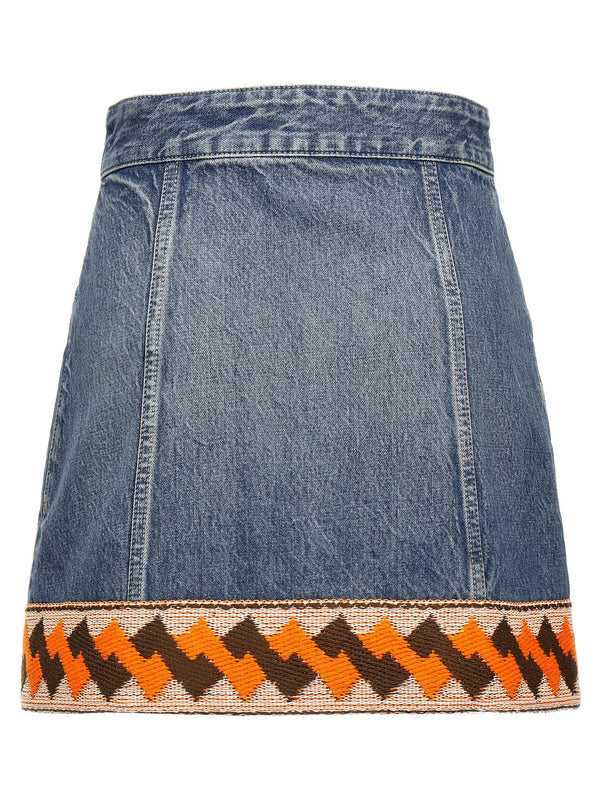 Women’s Valentino Garavani Multicolor Cotton Long Skirt