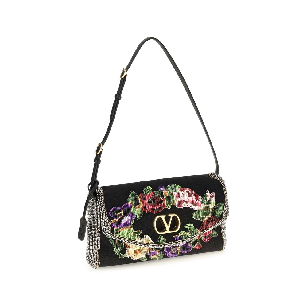 Women’s Valentino Garavani Multicolor Linen Shoulder Bag