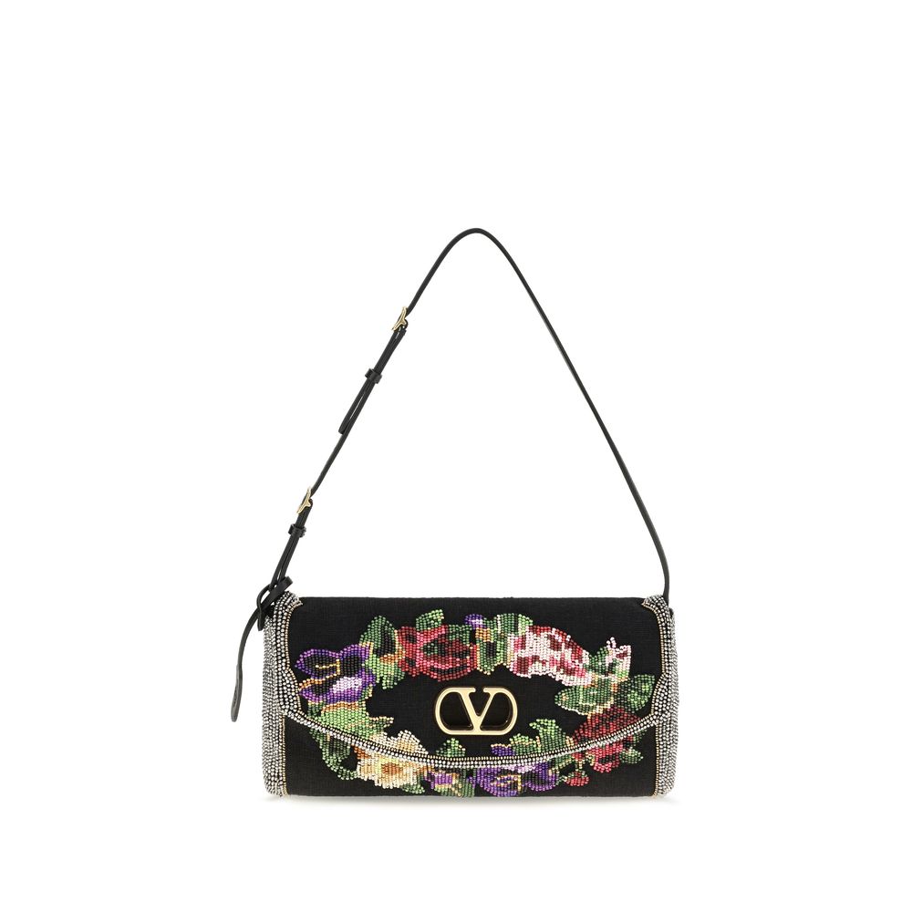 Women’s Valentino Garavani Multicolor Linen Shoulder Bag