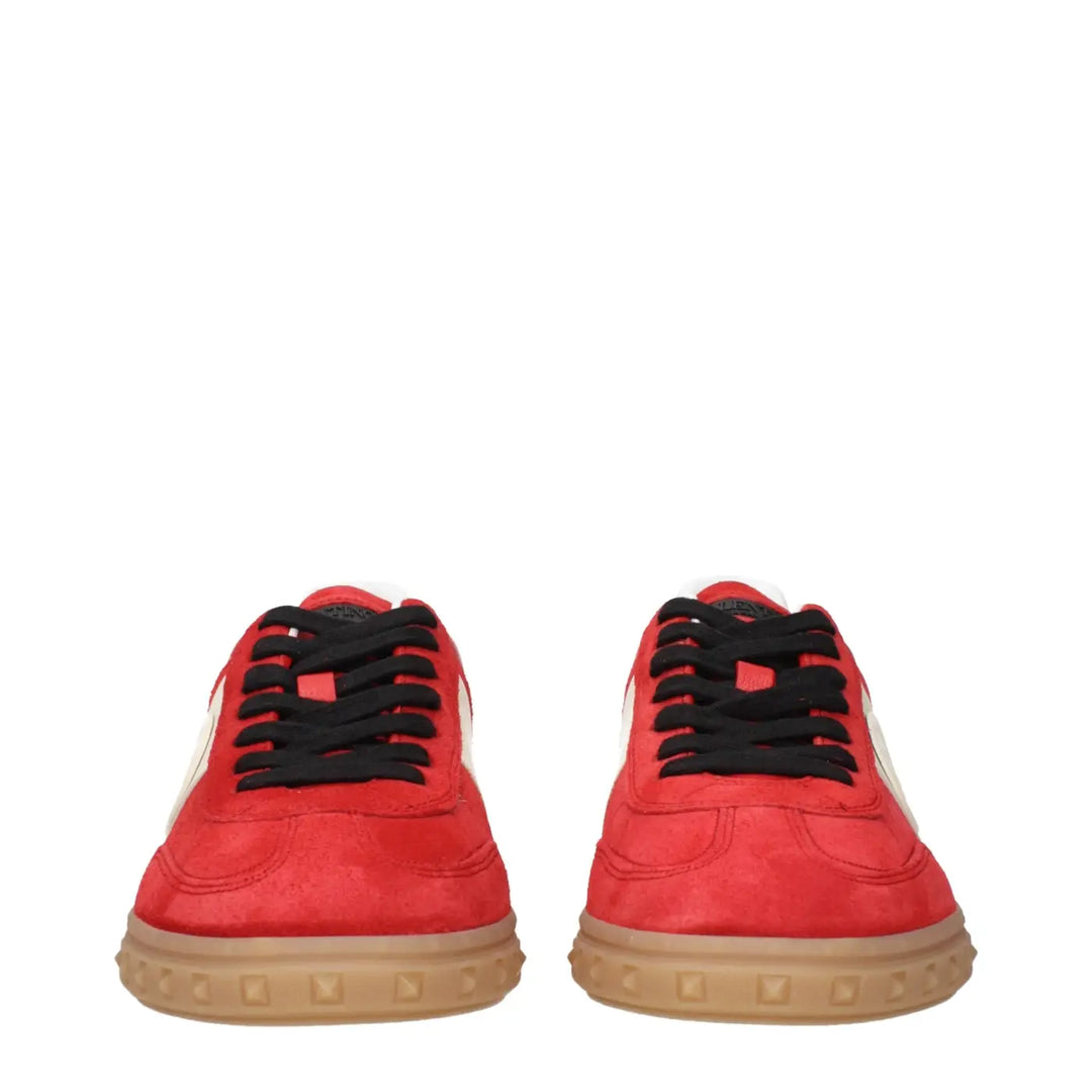 Women’s Valentino Garavani Red Leather Low Top Sneakers