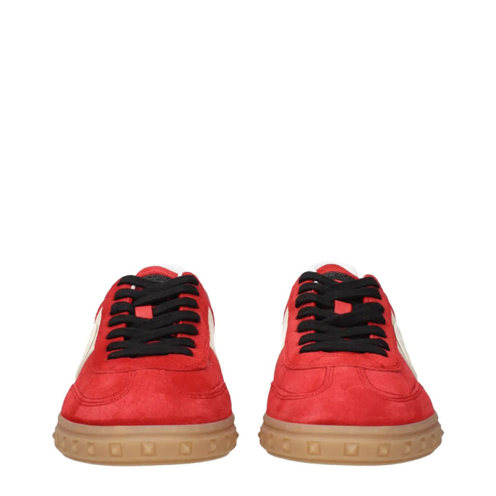 Women’s Valentino Garavani Red Leather Low Top Sneakers