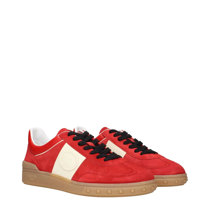 Women’s Valentino Garavani Red Leather Low Top Sneakers