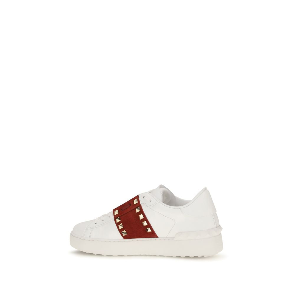 Women’s Valentino Garavani White Calf Leather Bos Taurus Low Top Sneakers