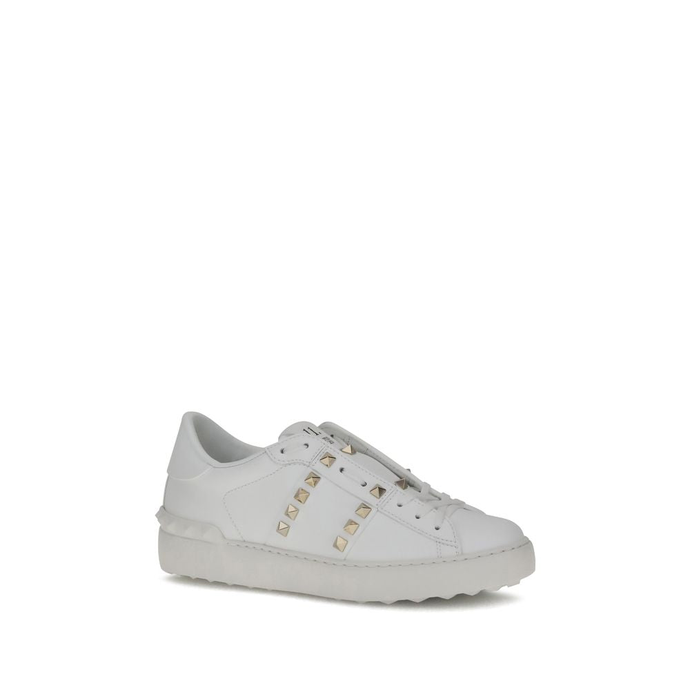 Women’s Valentino Garavani White Calf Leather Bos Taurus Sneakers