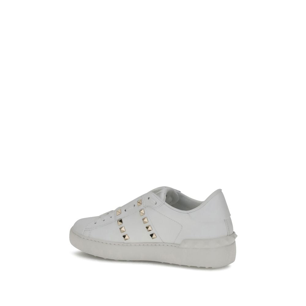 Women’s Valentino Garavani White Calf Leather Bos Taurus Sneakers