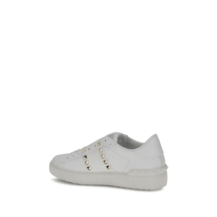 Women’s Valentino Garavani White Calf Leather Bos Taurus Sneakers