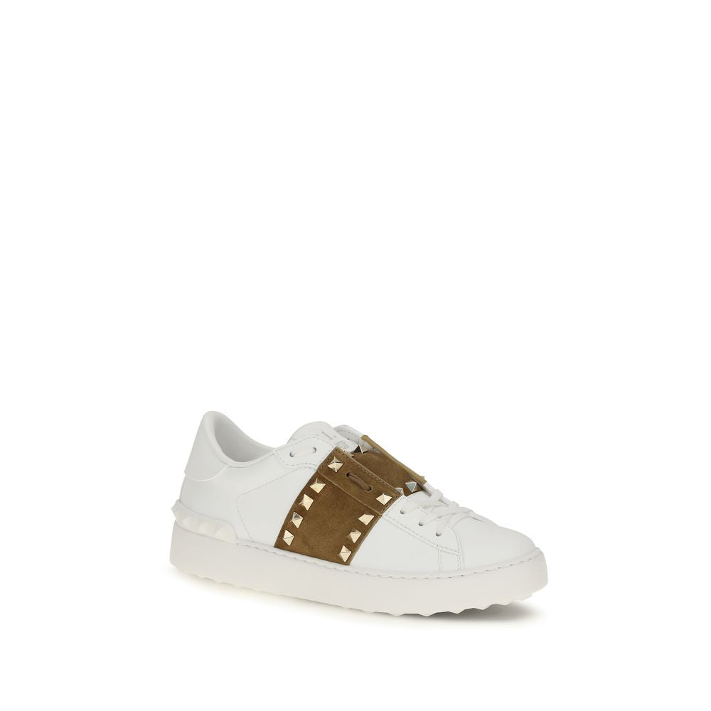 Women’s Valentino Garavani White Calf Leather Bos Taurus Sneakers
