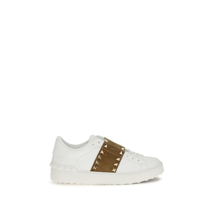 Women’s Valentino Garavani White Calf Leather Bos Taurus Sneakers