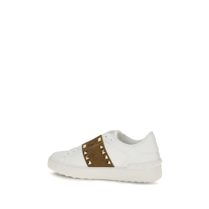 Women’s Valentino Garavani White Calf Leather Bos Taurus Sneakers