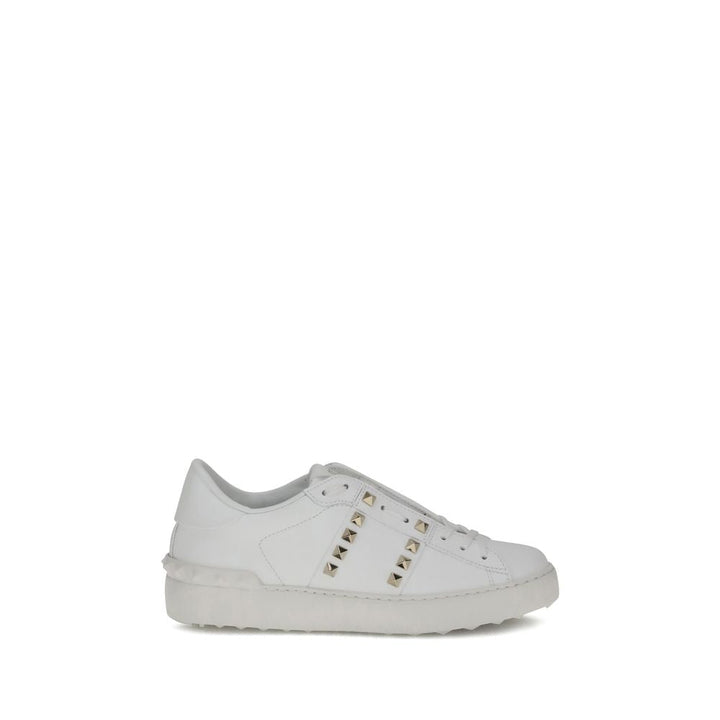 Women’s Valentino Garavani White Calf Leather Bos Taurus Sneakers
