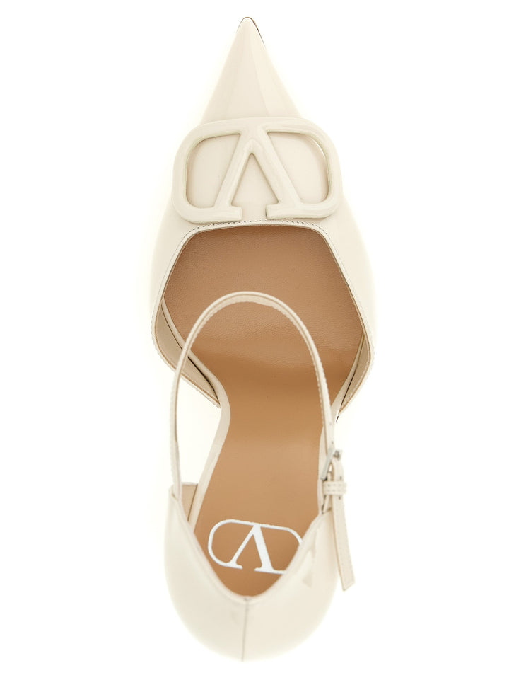 Women’s Valentino Garavani White Calfskin High Heel Pumps