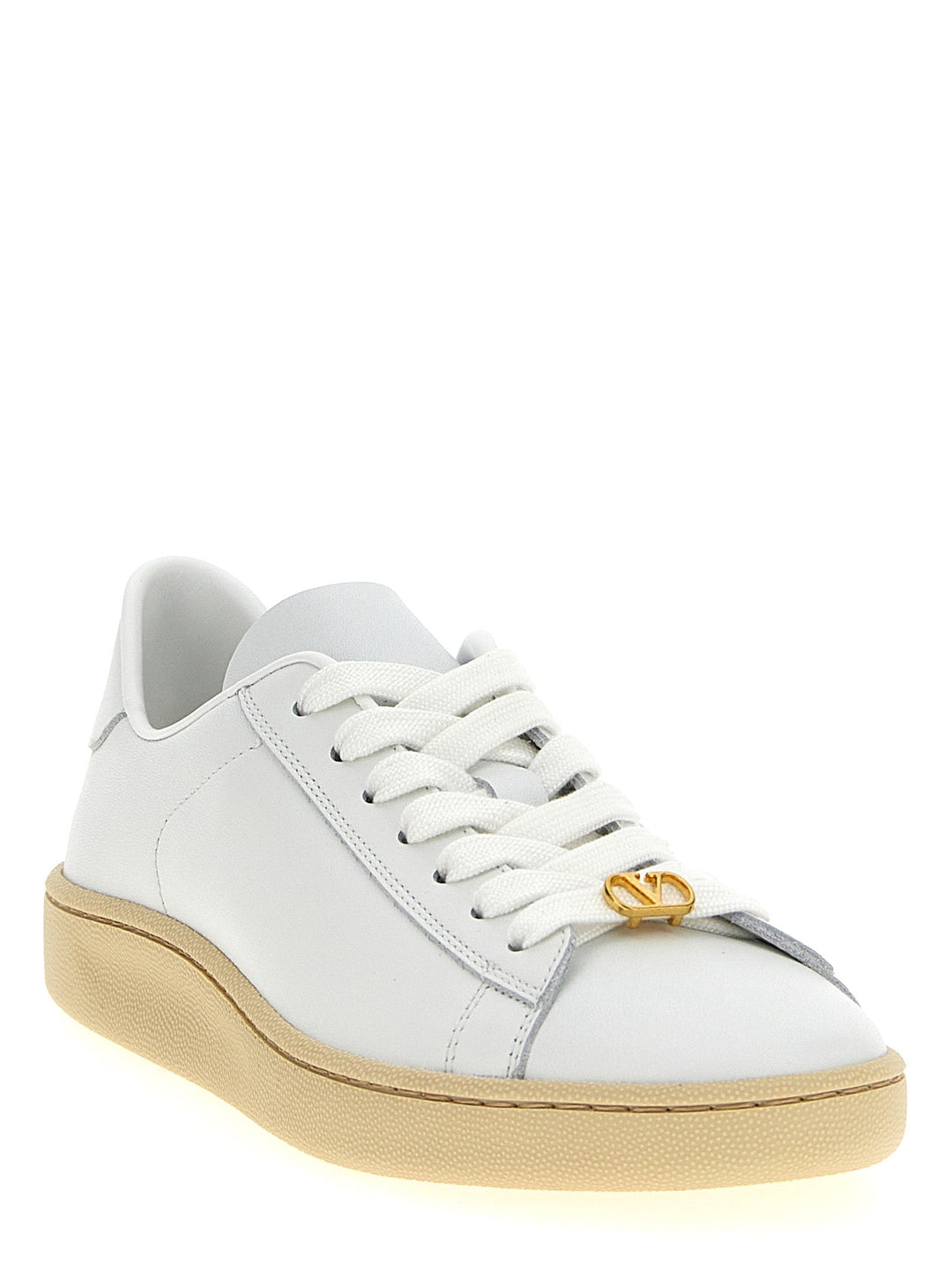 Women’s Valentino Garavani White Calfskin Low Top Sneakers