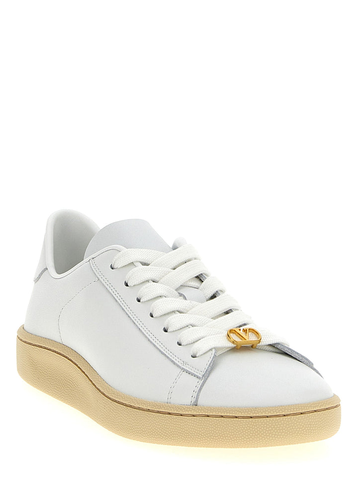 Women’s Valentino Garavani White Calfskin Low Top Sneakers