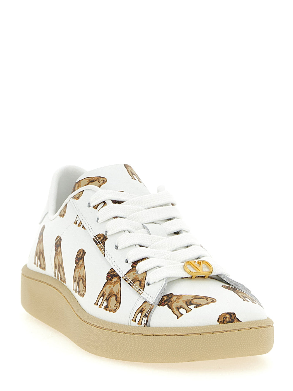 Women’s Valentino Garavani White Calfskin Low Top Sneakers