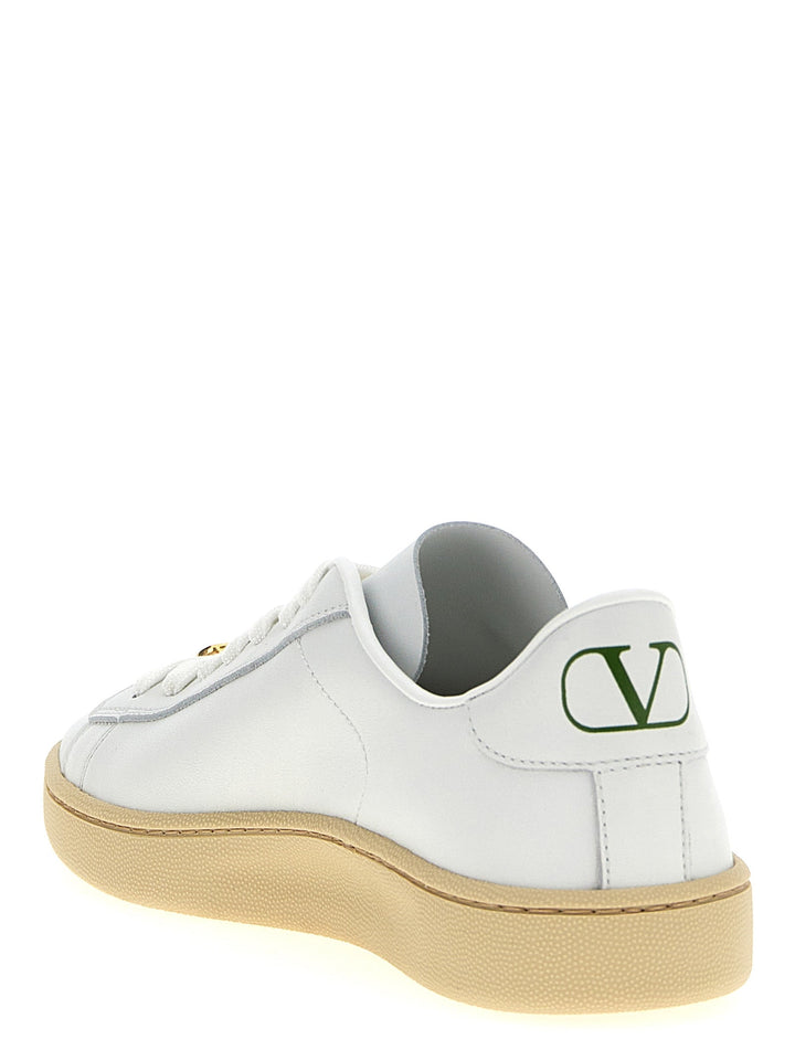 Women’s Valentino Garavani White Calfskin Low Top Sneakers