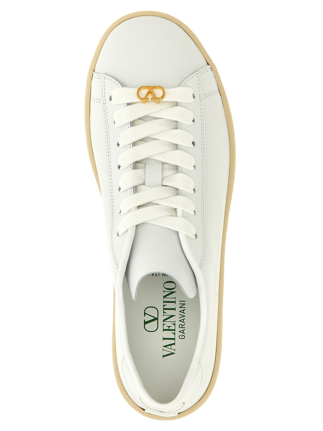 Women’s Valentino Garavani White Calfskin Low Top Sneakers