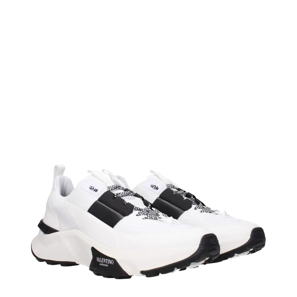 Women’s Valentino Garavani White Fabric Athletic Sneakers