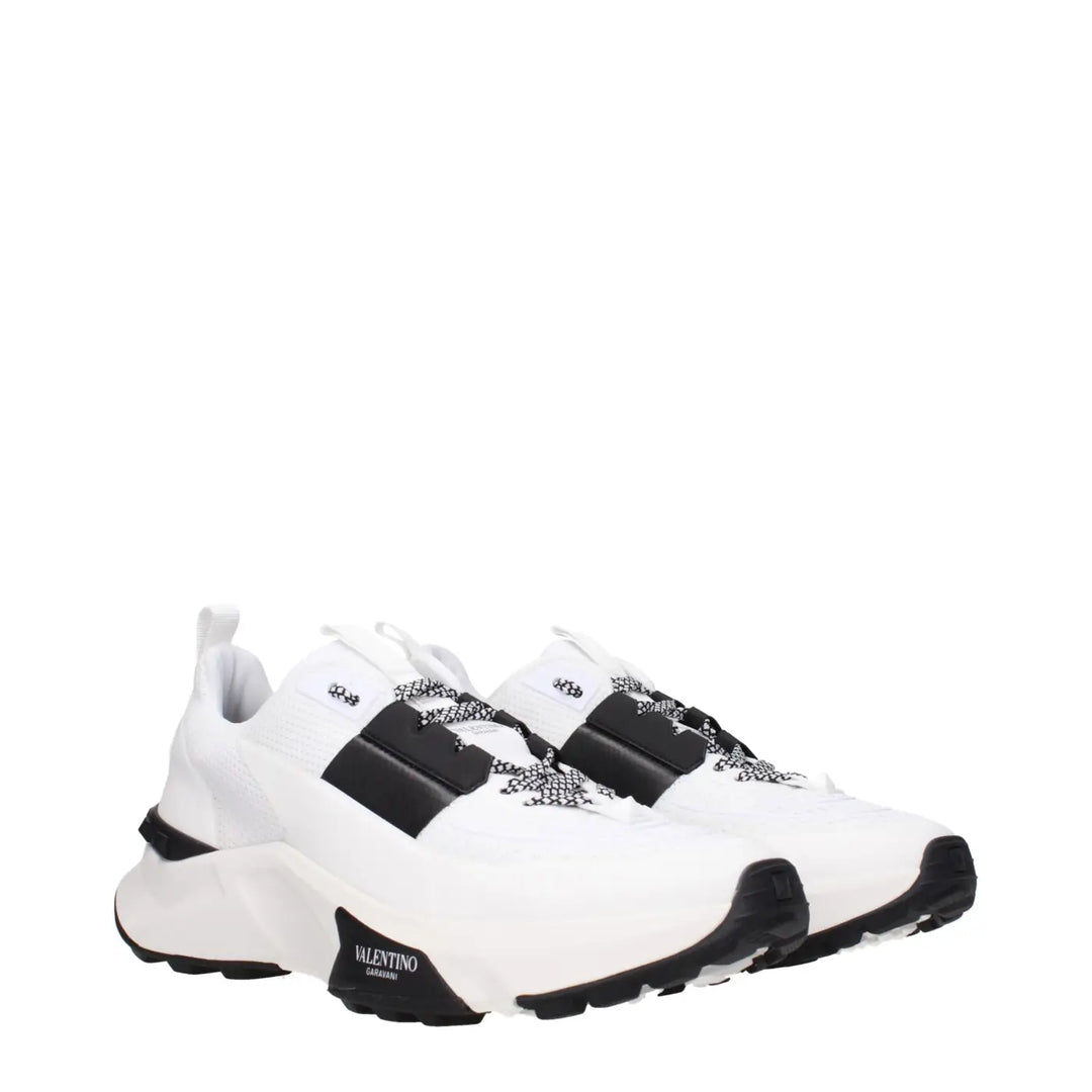 Women’s Valentino Garavani White Fabric Athletic Sneakers