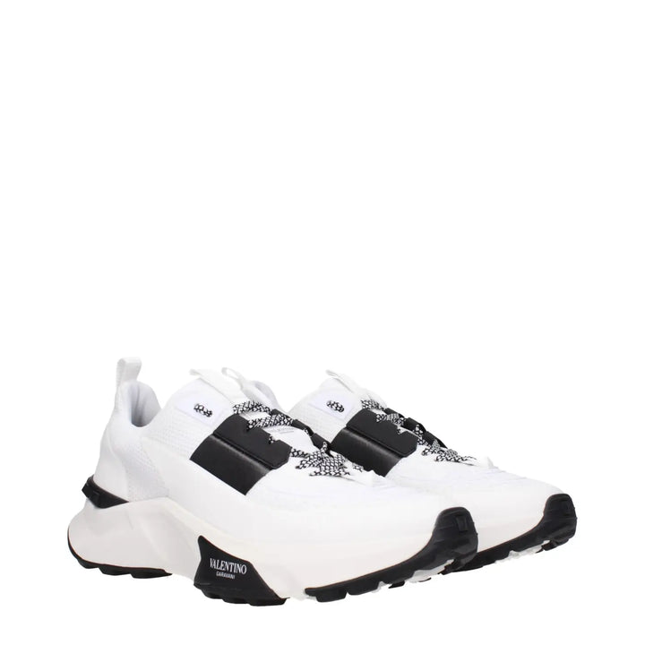 Women’s Valentino Garavani White Fabric Athletic Sneakers