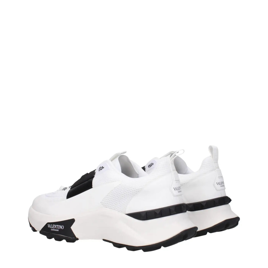 Women’s Valentino Garavani White Fabric Athletic Sneakers