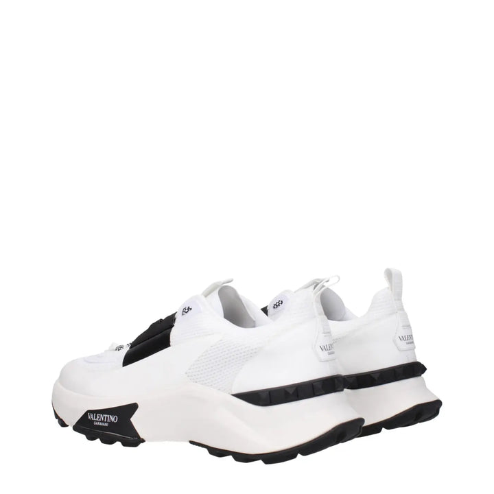 Women’s Valentino Garavani White Fabric Athletic Sneakers