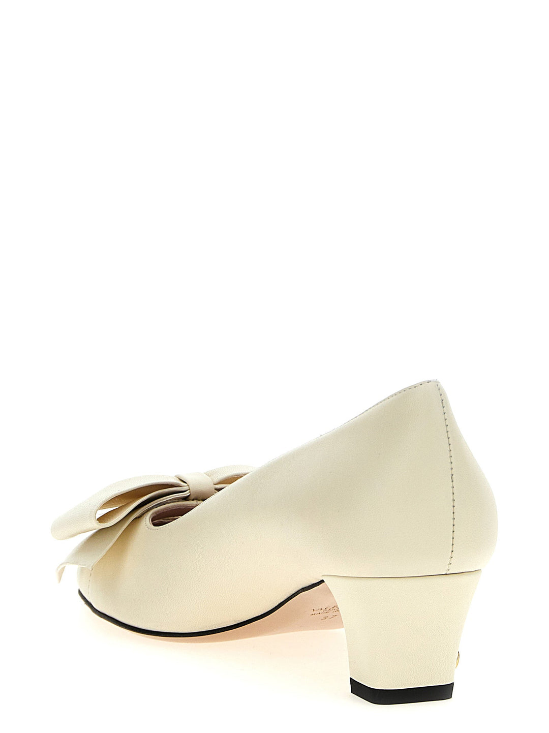 Women’s Valentino Garavani White Goatskin Mid Heel Pumps