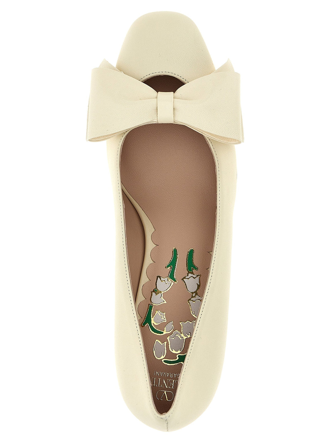 Women’s Valentino Garavani White Goatskin Mid Heel Pumps