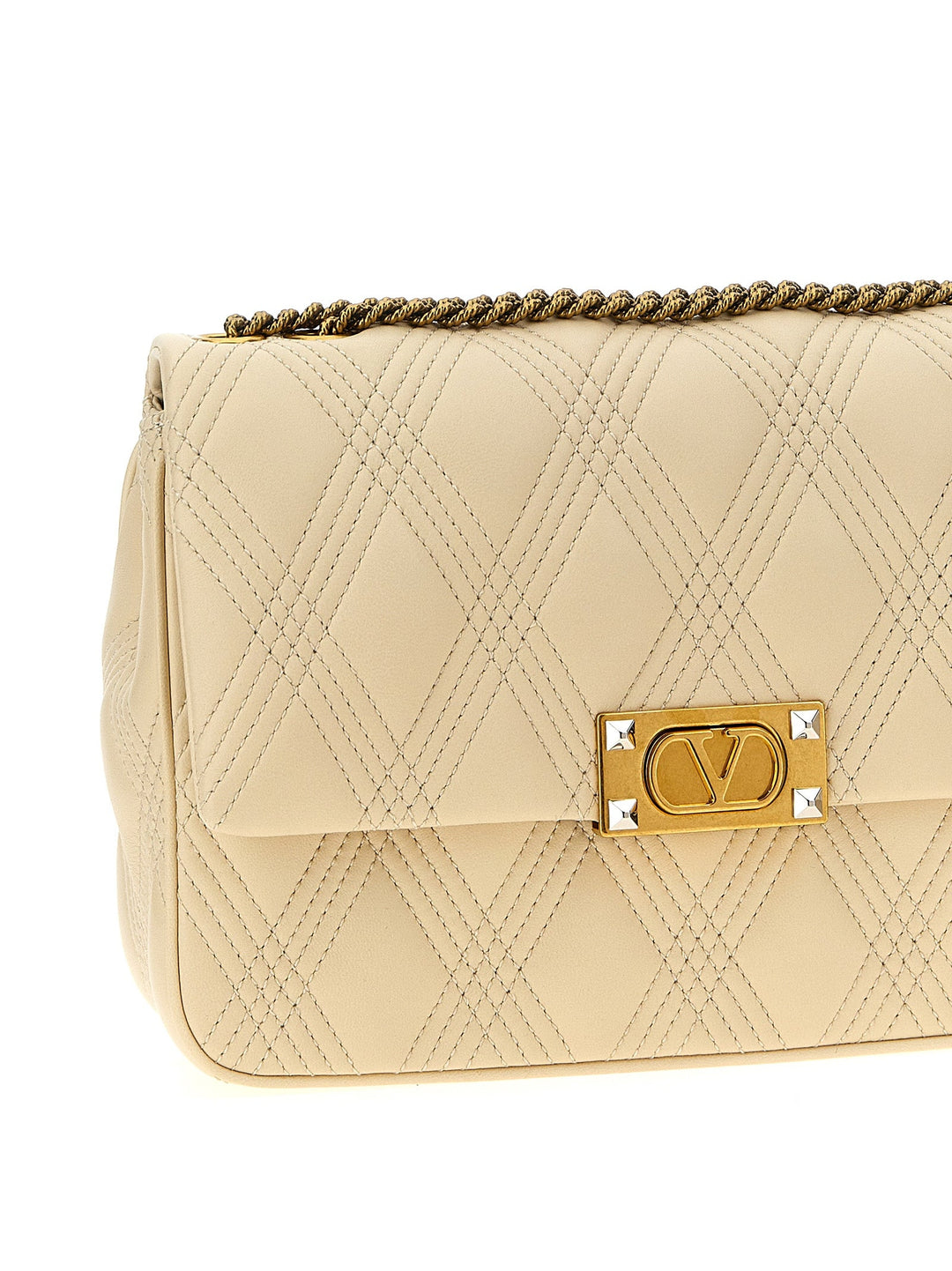 Women’s Valentino Garavani White Lamb Leather Shoulder Bag
