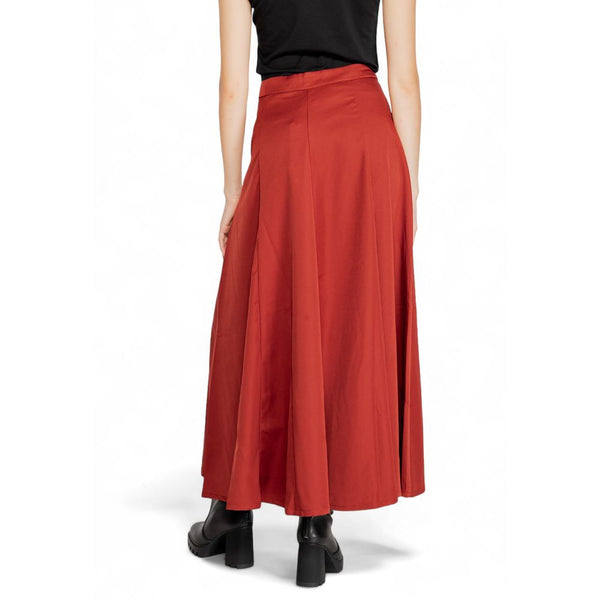 Women’s Vero Moda Red Polyester Long Skirt
