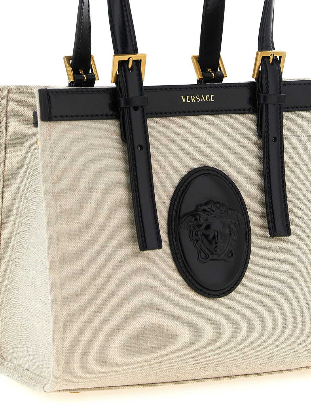 Women’s Versace Beige Linen Tote Bag
