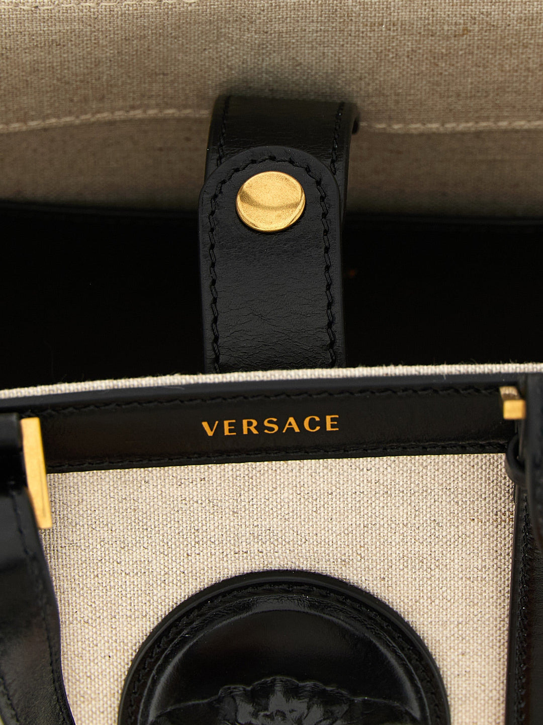 Women’s Versace Beige Linen Tote Bag