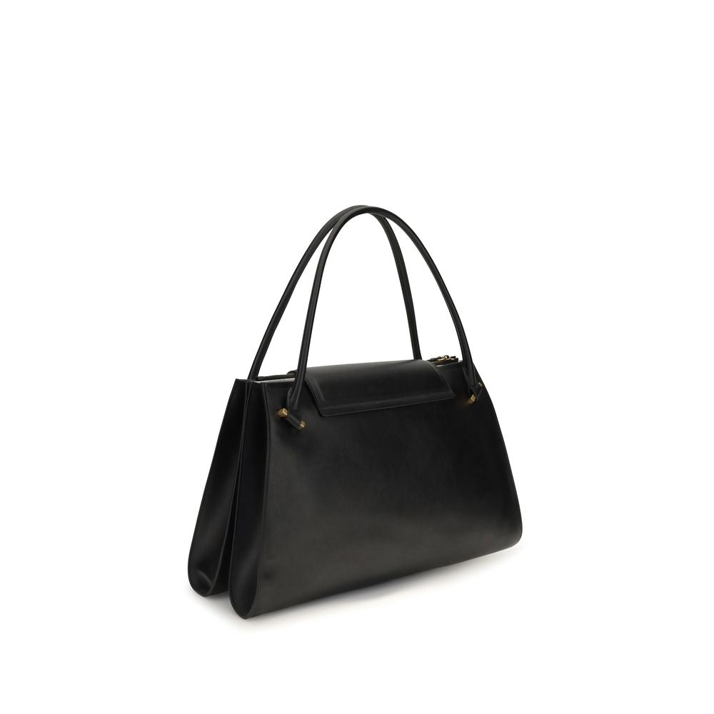 Women’s Versace Black Calf Leather Bos Taurus Shoulder Bag