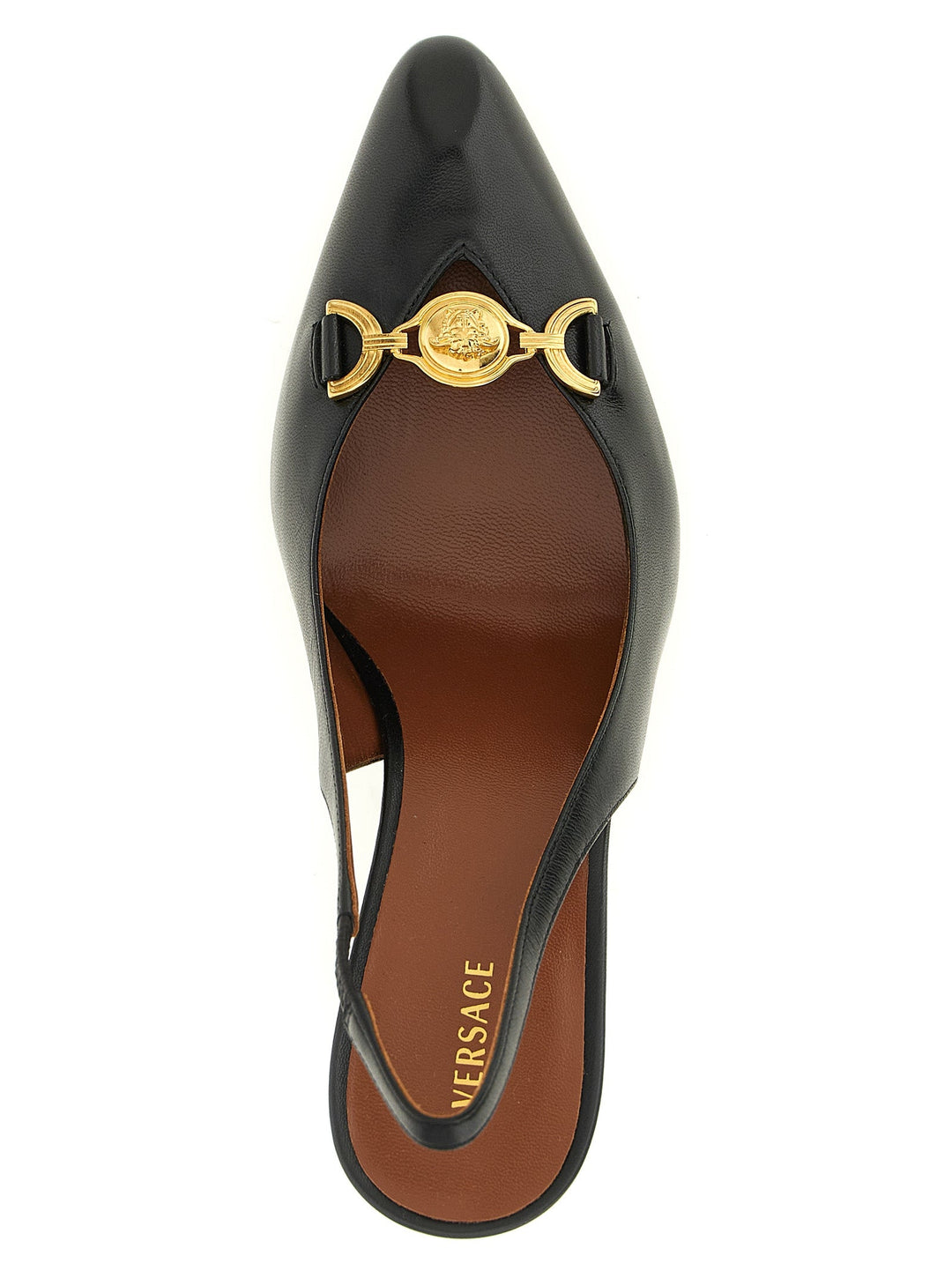 Women’s Versace Black Lamb Leather High Heel Pumps