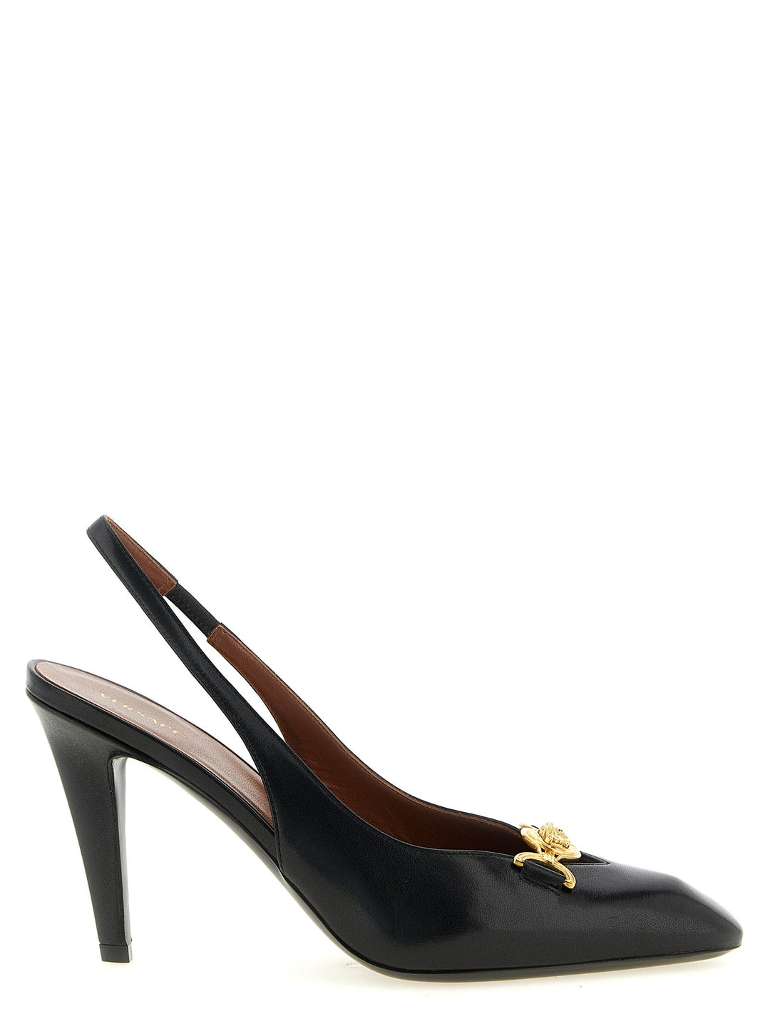 Women’s Versace Black Lamb Leather High Heel Pumps