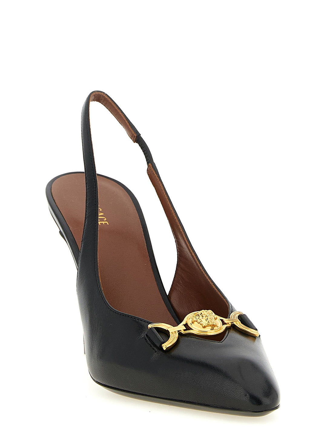 Women’s Versace Black Lamb Leather High Heel Pumps