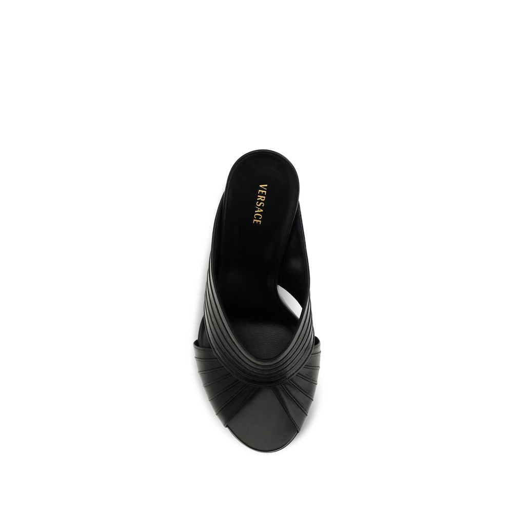 Women’s Versace Black Lamb Ovis Aries Mules