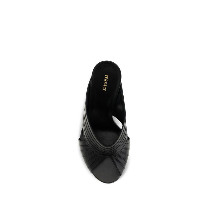 Women’s Versace Black Lamb Ovis Aries Mules