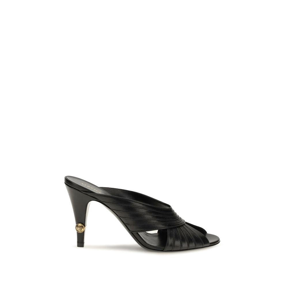 Women’s Versace Black Lamb Ovis Aries Mules