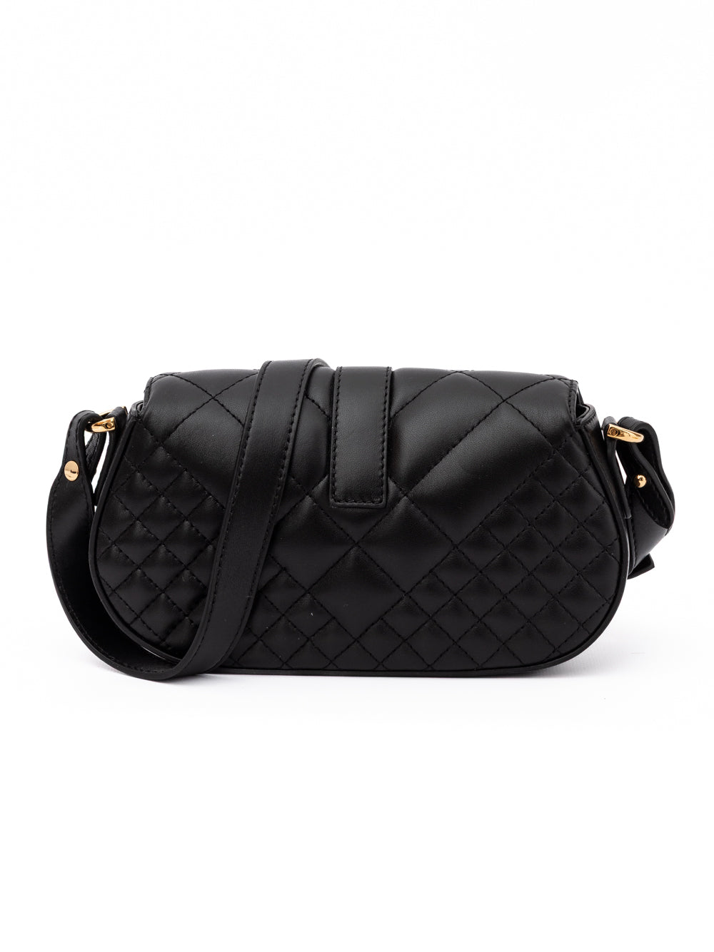 Women’s Versace Black Leather Quilted Shoulder Strap Bag