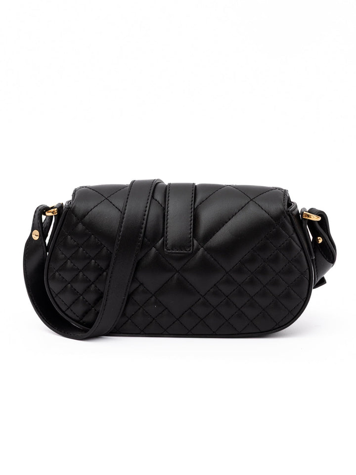 Women’s Versace Black Leather Quilted Shoulder Strap Bag