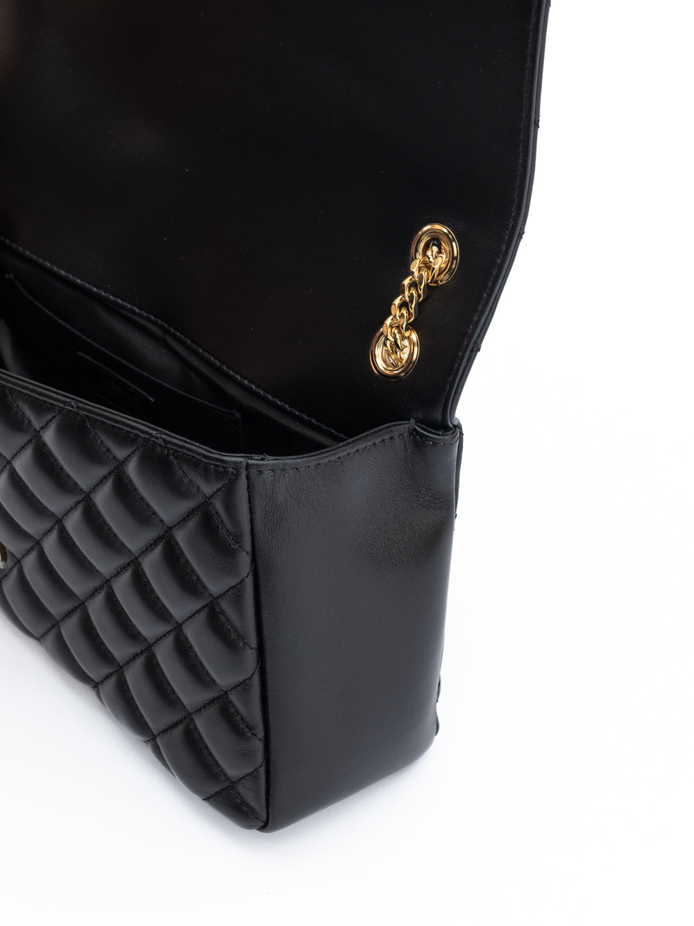 Women’s Versace Black Quilted Leather Shoulder Strap Bag