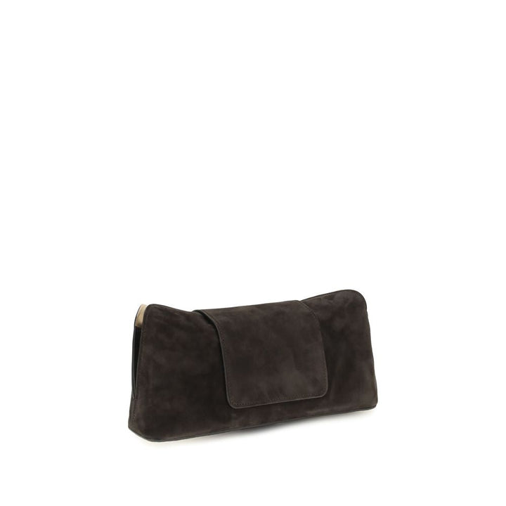 Women’s Versace Brown Calf Leather Bos Taurus Clutch Bag