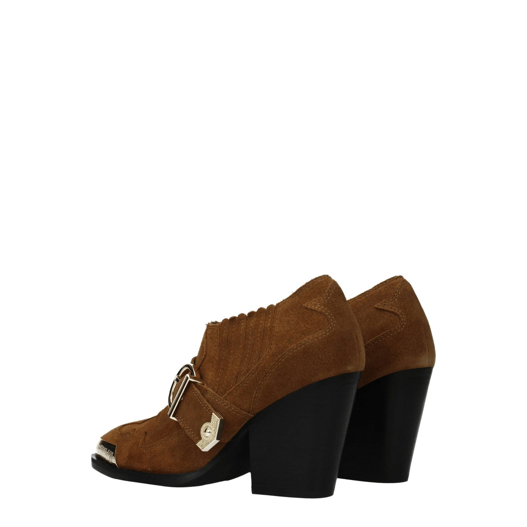 Women’s Versace Jeans Brown Leather Ankle Boots