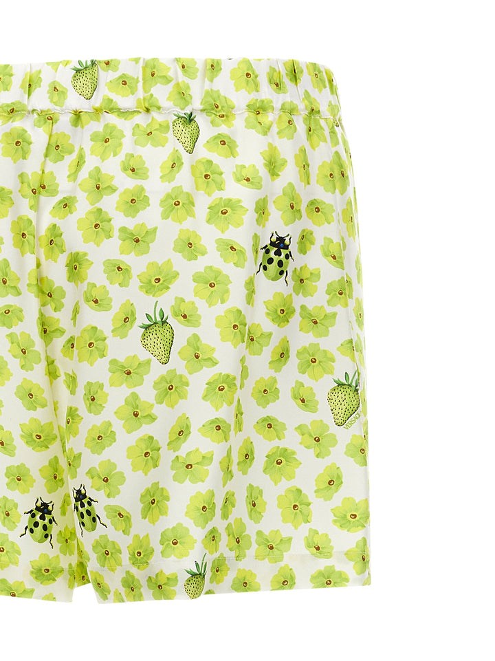 Women’s Versace Multicolor Silk Bermuda Shorts